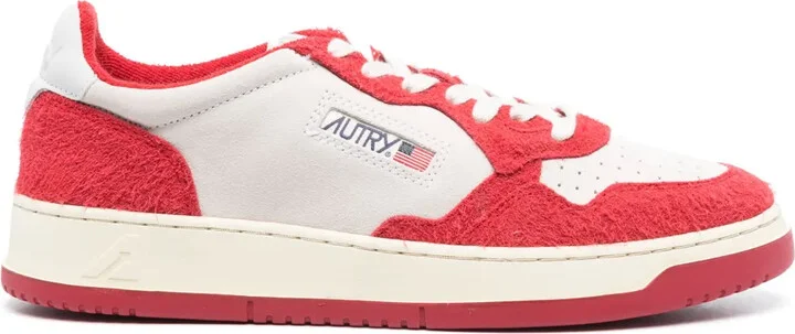 Medalist panelled suede sneakers