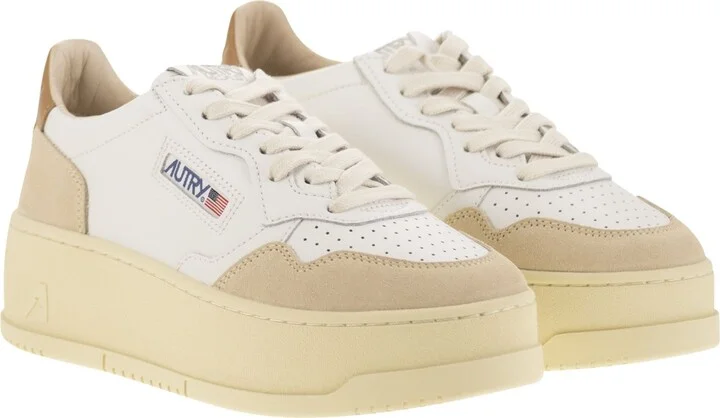 Medalist Platform - Leather And Suede Trainers - Image 4