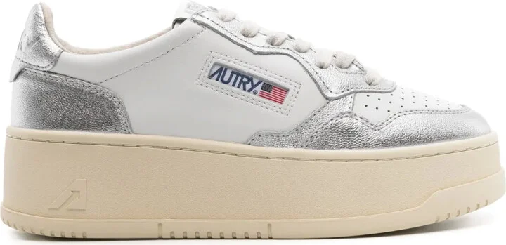Medalist platform leather sneakers