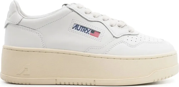 Medalist platform leather sneakers