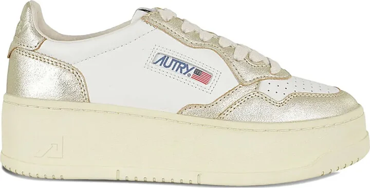 Medalist platform leather sneakers