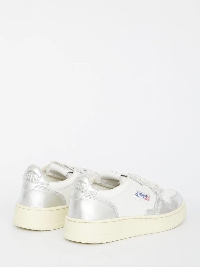 Medalist Silver And White Sneakers - Image 3