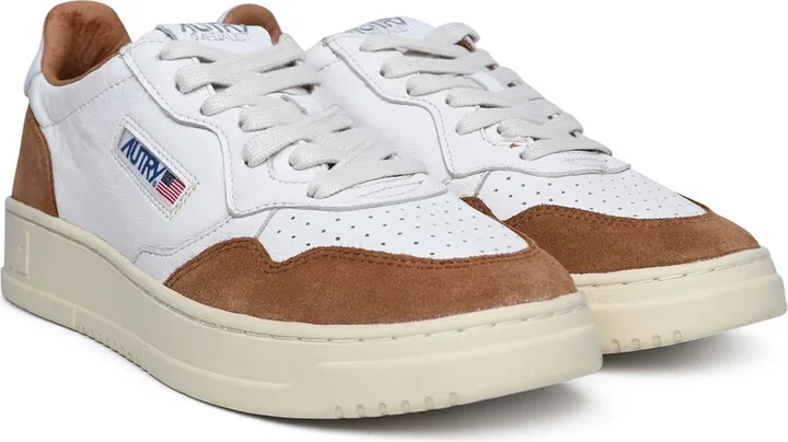 'medalist' Sneakers In Goat Leather And White Suede - Image 2