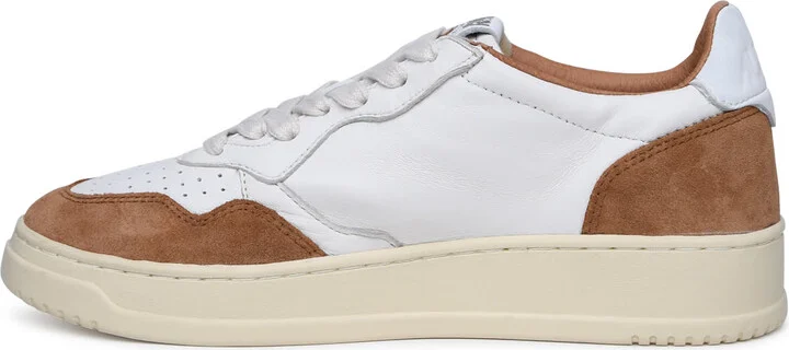 'medalist' Sneakers In Goat Leather And White Suede - Image 3