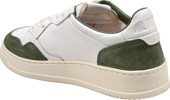 Medalist Sneakers In Leather And Suede Color White And Green - Image 3