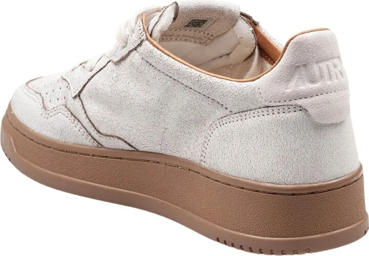 Medalist Sneakers In Leather With Craquele' Effect White Color - Image 3