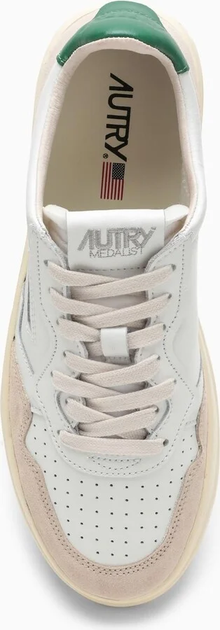 Medalist Sneakers In White\/green Leather And Suede - Image 3