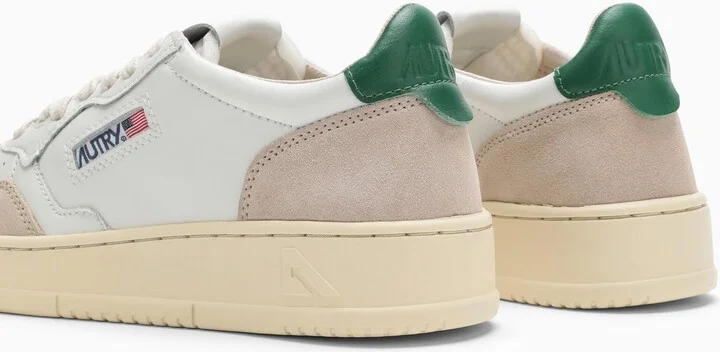 Medalist Sneakers In White\/green Leather And Suede - Image 5