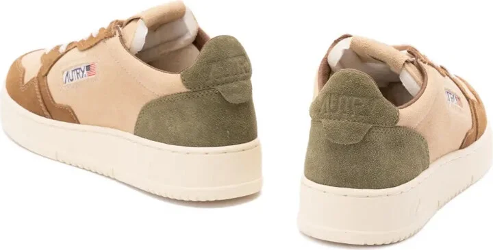 Medalist suede-panelled lace-up sneakers - Image 3