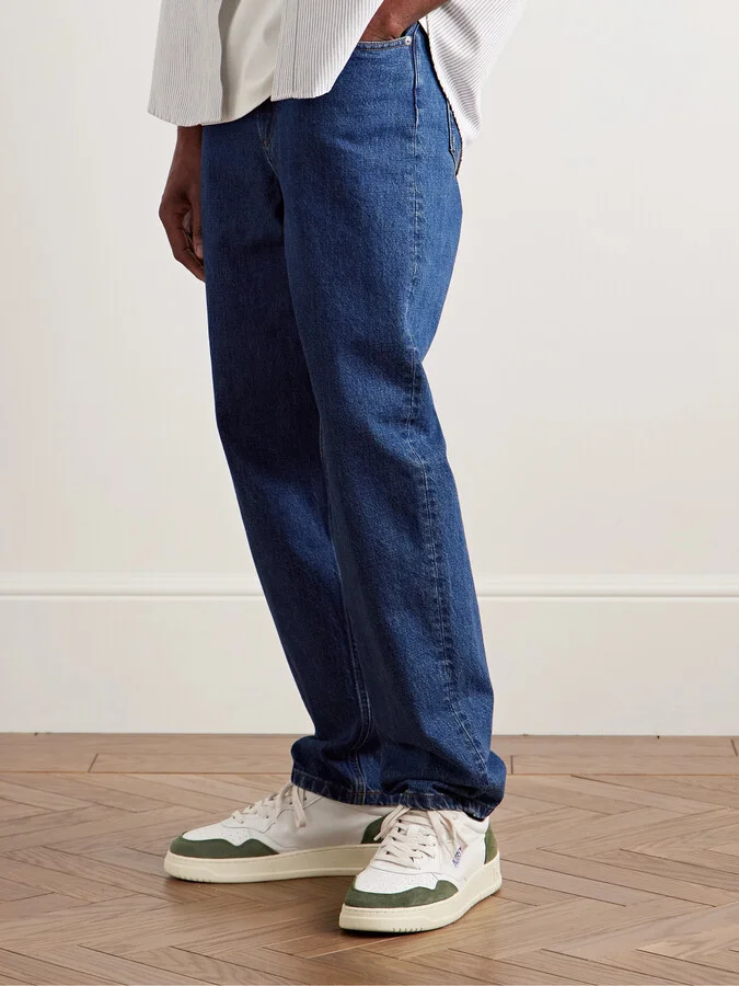 Medalist Suede-Trimmed Leather Sneakers - Image 2