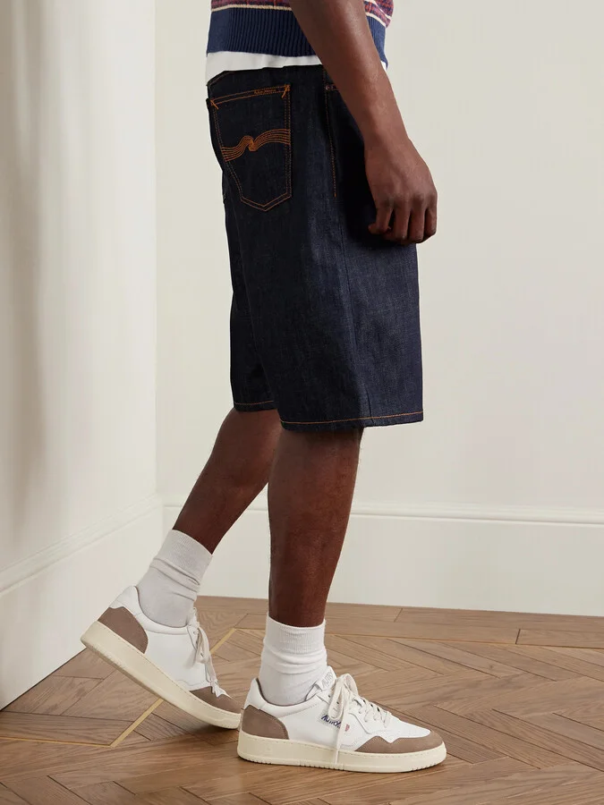 Medalist Suede-Trimmed Leather Sneakers - Image 2