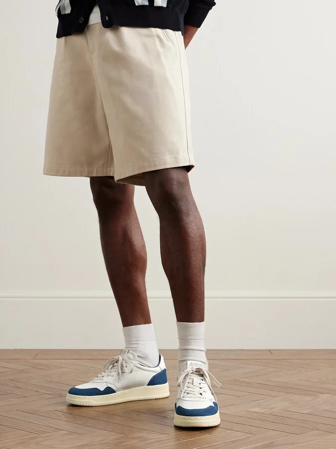 Medalist Suede-Trimmed Leather Sneakers - Image 2