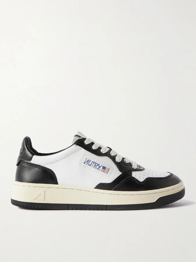 Medalist Two-Tone Leather Sneakers