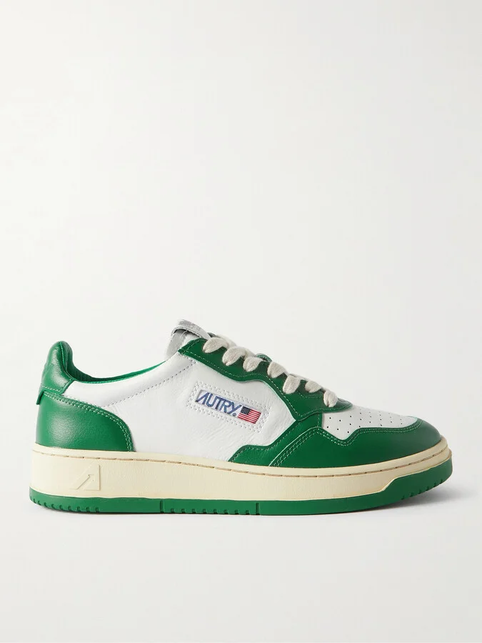 Medalist Two-Tone Leather Sneakers