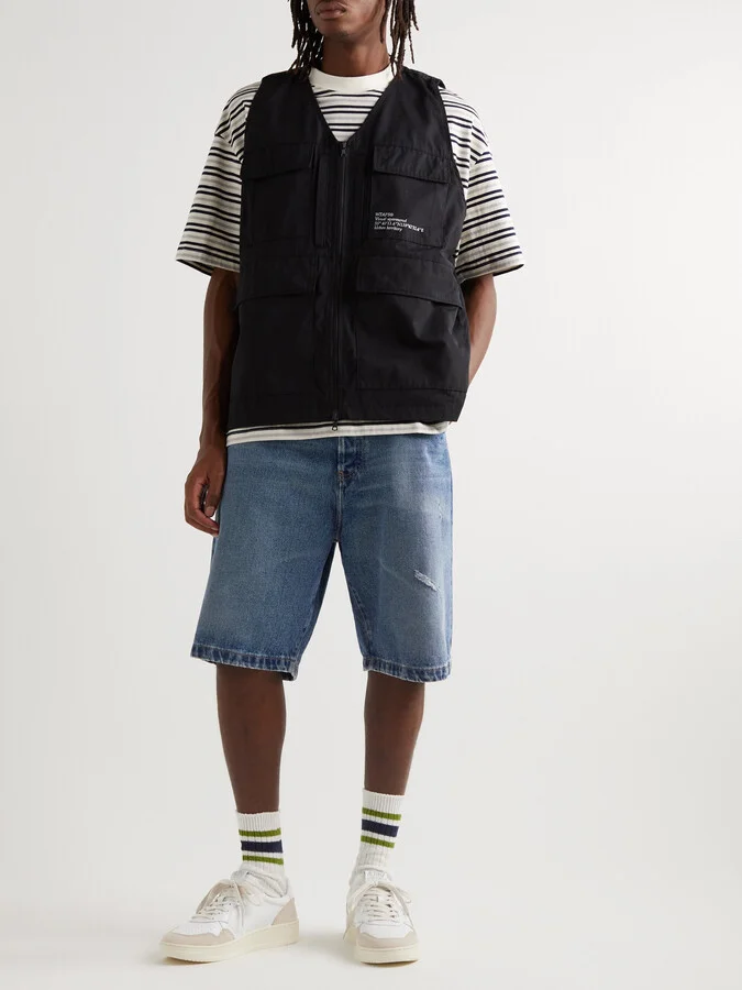 Medalist Two-Tone Suede-Trimmed Leather Sneakers - Image 2