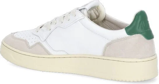 'Medalist' White Low Top Sneakers With Beige Suede Details In Leather Man - Image 3