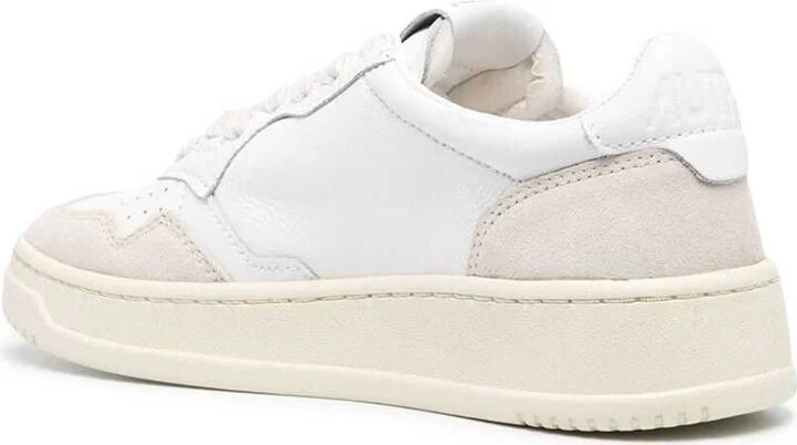 'medalist' White Low Top Sneakers With Blue Suede Details In Leather Woman - Image 3