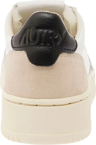 'Medalist' White Low Top Sneakers With Blue Suede Details In Leather Woman - Image 4