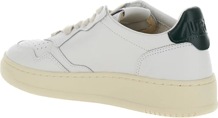 'medalist' White Low Top Sneakers With Contrasting Heel Tab In Leather Woman - Image 3