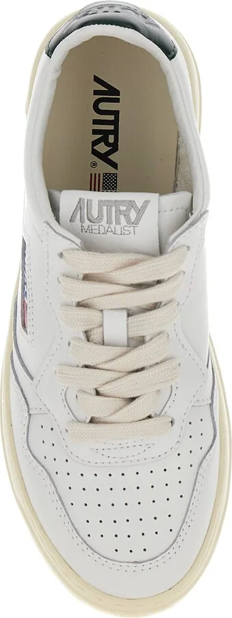 'medalist' White Low Top Sneakers With Contrasting Heel Tab In Leather Woman - Image 4