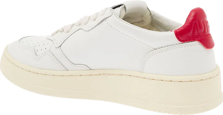 'medalist' White Low Top Sneakers With Contrasting Heel Tab In Leather Woman - Image 3