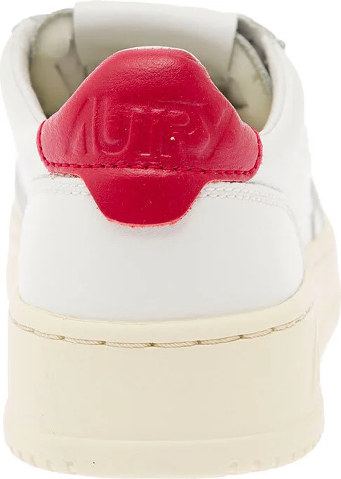 'medalist' White Low Top Sneakers With Contrasting Heel Tab In Leather Woman - Image 4