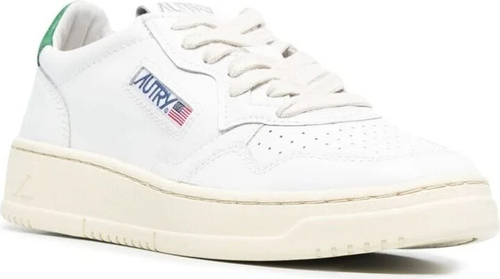 'medalist' White Low Top Sneakers With Contrasting Heel Tab In Leather Woman - Image 2