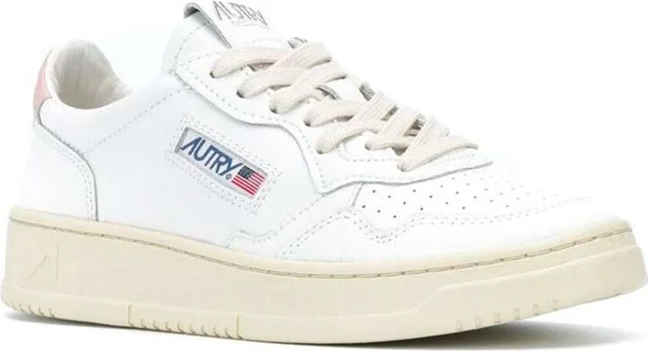 'Medalist' White Low Top Sneakers With Contrasting Heel Tab In Leather Woman - Image 2