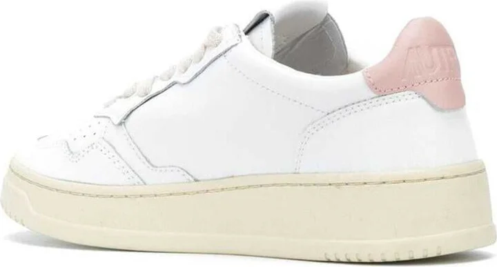 'Medalist' White Low Top Sneakers With Contrasting Heel Tab In Leather Woman - Image 3