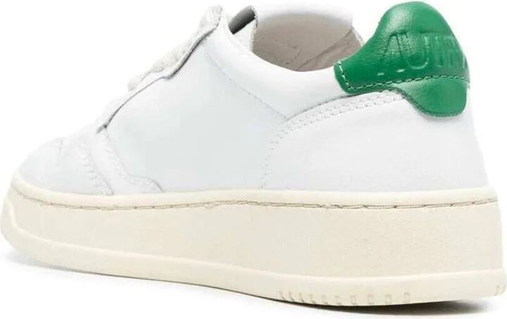'Medalist' White Low Top Sneakers With Contrasting Heel Tab In Leather Woman - Image 3