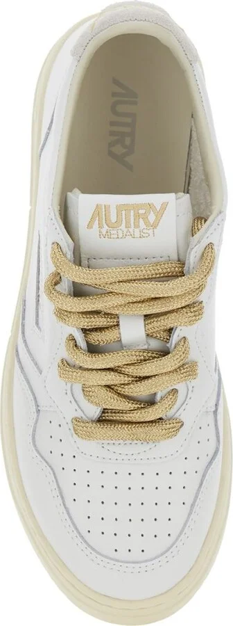“Medalist” White Low Top Sneakers With Lace-Up Closure In Leather Woman - Image 4