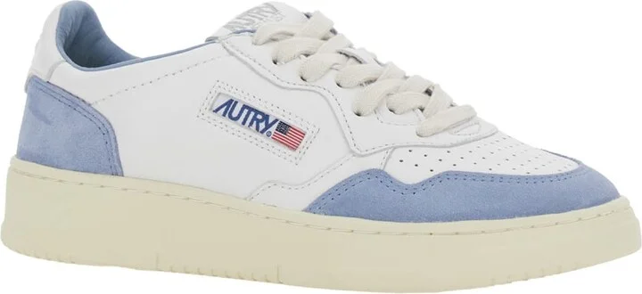 'medalist' White Low Top Sneakers With Logo Detail In Leather And Suede Woman - Image 2