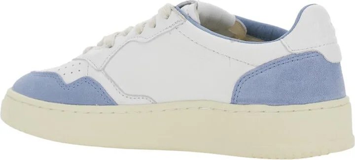 'Medalist' White Low Top Sneakers With Logo Detail In Leather And Suede Woman - Image 3