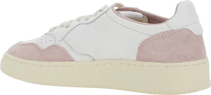 'Medalist' White Low Top Sneakers With Logo Detail In Leather And Suede Woman - Image 2