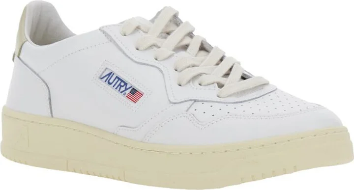 'Medalist' White Low Top Sneakers With Logo Patch On Tongue And Side And Logo Lettering On The Heel In Leather Man - Image 2