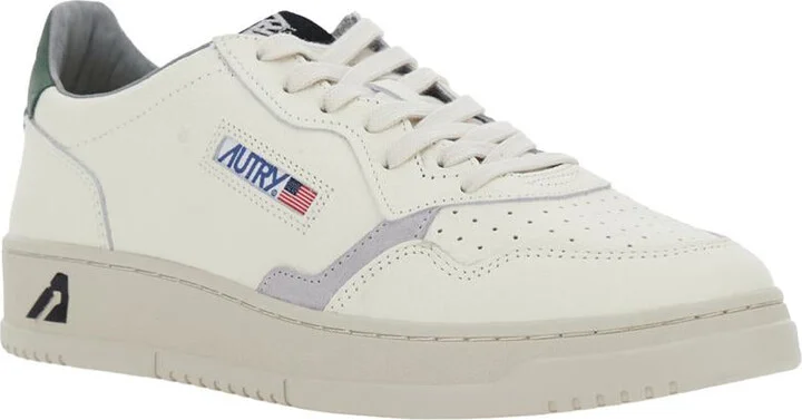 'Medalist' White Low Top Sneakers With Logo Patch On Tongue And Side And Logo Lettering On The Heel In Leather Man - Image 2