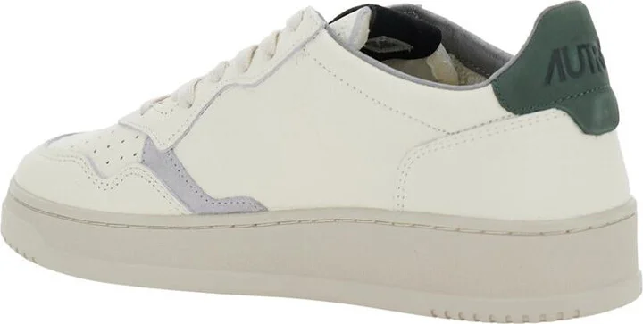 'Medalist' White Low Top Sneakers With Logo Patch On Tongue And Side And Logo Lettering On The Heel In Leather Man - Image 3
