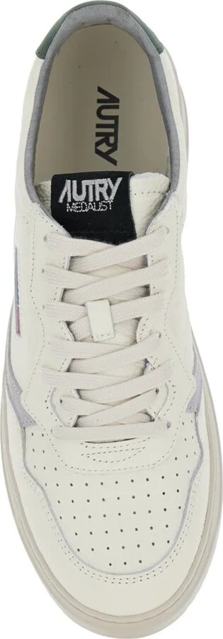 'Medalist' White Low Top Sneakers With Logo Patch On Tongue And Side And Logo Lettering On The Heel In Leather Man - Image 4