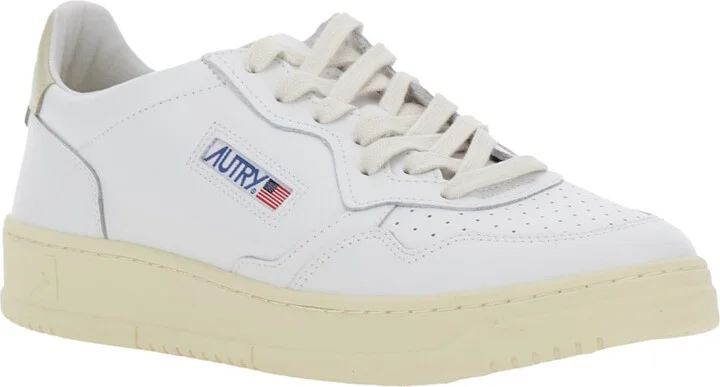 'medalist' White Low Top Sneakers With Logo Patch On Tongue And Side And Logo Lettering On The Heel In Leather Man - Image 2