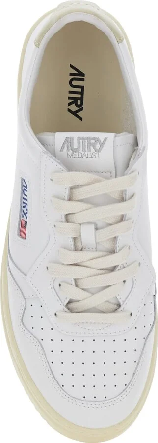 'medalist' White Low Top Sneakers With Logo Patch On Tongue And Side And Logo Lettering On The Heel In Leather Man - Image 4