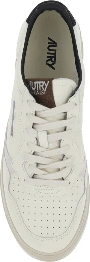 'Medalist' White Low Top Sneakers With Logo Patch On Tongue And Side And Logo Lettering On The Heel In Leather Man - Image 4