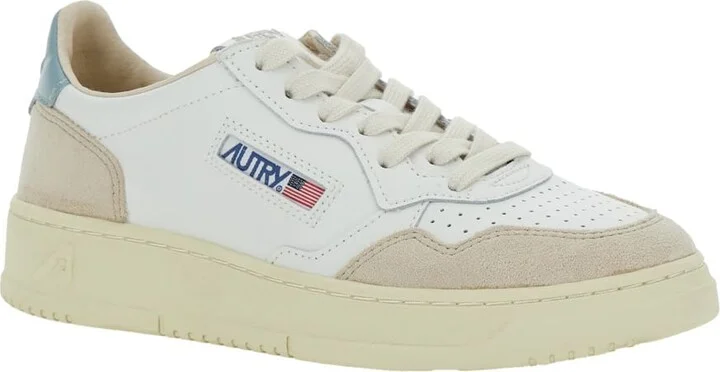 'medalist' White Low Top Sneakers With Logo Patch On Tongue And Side In Leather Blend Woman - Image 2