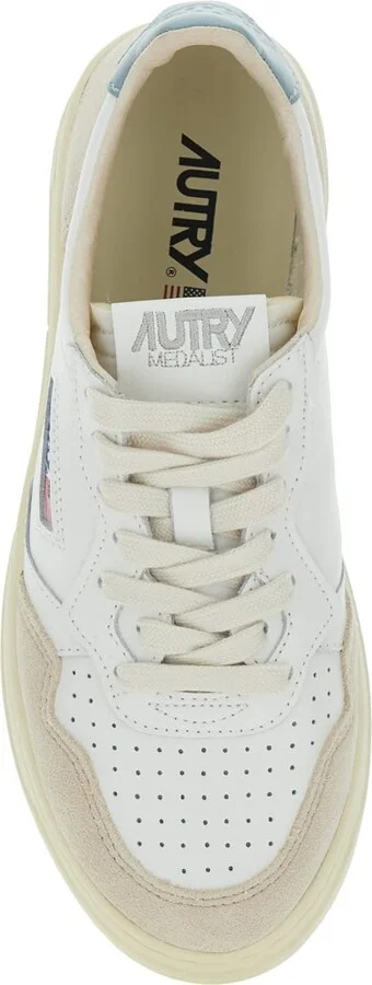 'medalist' White Low Top Sneakers With Logo Patch On Tongue And Side In Leather Blend Woman - Image 4