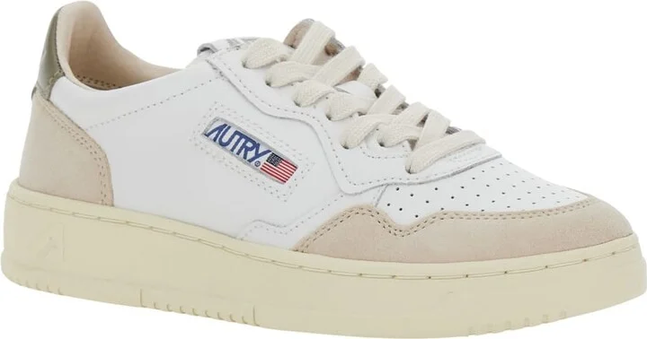 'medalist' White Low Top Sneakers With Logo Patch On Tongue And Side In Leather Blend Woman - Image 2
