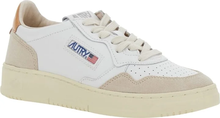 'medalist' White Low Top Sneakers With Logo Patch On Tongue And Side In Leather Blend Woman - Image 2