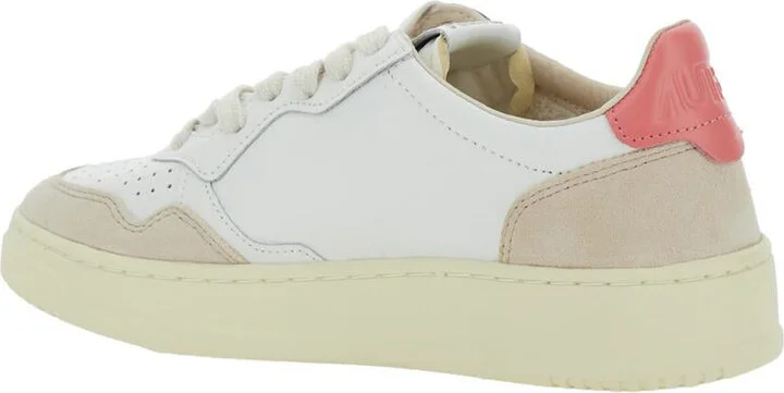 'Medalist' White Low Top Sneakers With Logo Patch On Tongue And Side In Leather Blend Woman - Image 3