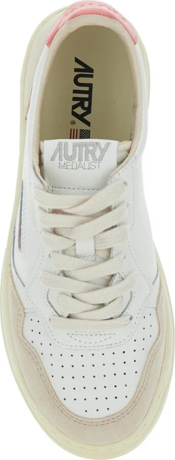 'Medalist' White Low Top Sneakers With Logo Patch On Tongue And Side In Leather Blend Woman - Image 4