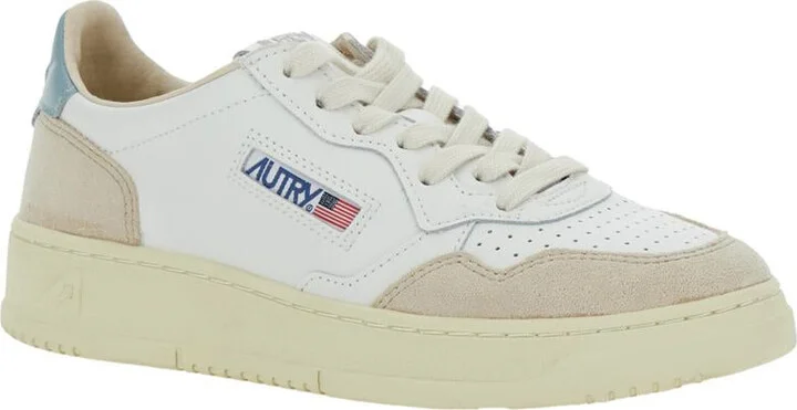 'Medalist' White Low Top Sneakers With Logo Patch On Tongue And Side In Leather Blend Woman - Image 2