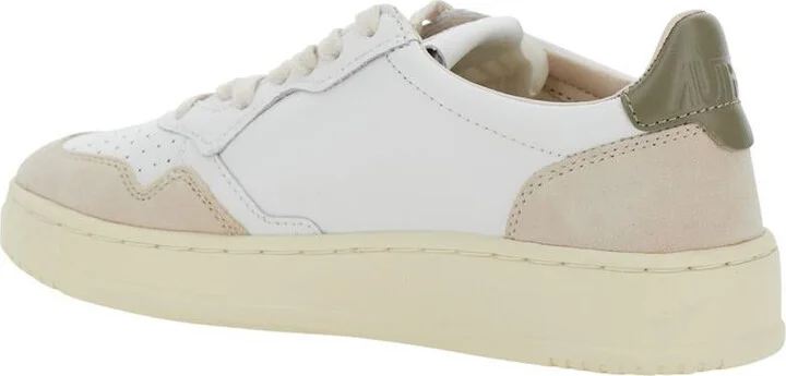 'Medalist' White Low Top Sneakers With Logo Patch On Tongue And Side In Leather Blend Woman - Image 3
