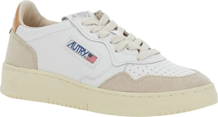 'Medalist' White Low Top Sneakers With Logo Patch On Tongue And Side In Leather Blend Woman - Image 2